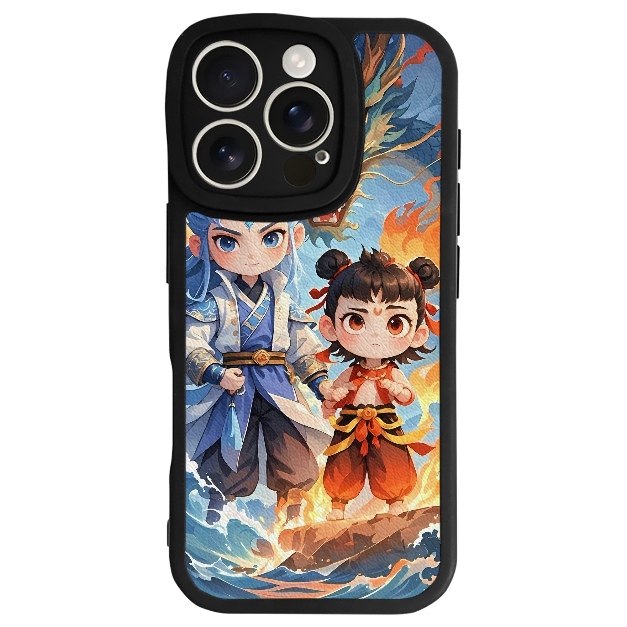 （画像用） Ne Zha 2 ナタ 魔童の大暴れ 【iPhone 16シリーズ対応】シリコンスマホケース（レザー調） 材質：シリコン